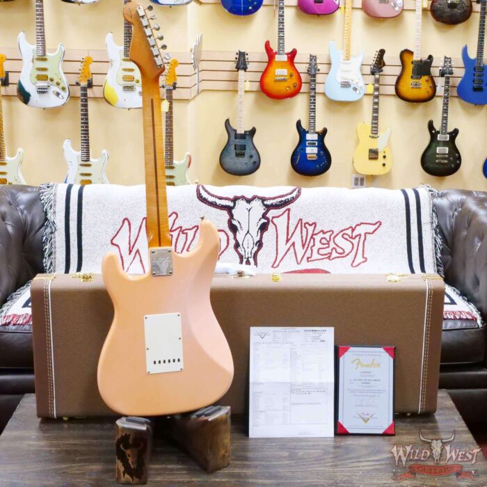 Fender Custom Shop Dale Wilson Masterbuilt 1959 ‘59 Stratocaster Flame Maple Neck Josefina Hand-Wound Pickups Pre-Relic Aged Shell Pink - Image 10