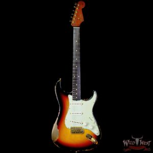 Fender Custom Shop Dale Wilson Masterbuilt 1960 Stratocaster Brazilian Rosewood Board Relic 3 Tone Sunburst with Gold Hardware - Image 3