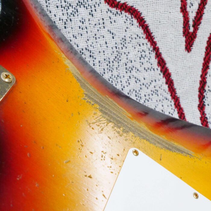 Fender Custom Shop Dale Wilson Masterbuilt 1960 Stratocaster Brazilian Rosewood Board Relic 3 Tone Sunburst with Gold Hardware - Image 15