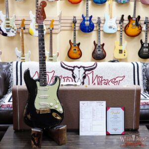 Fender Custom Shop Dale Wilson Masterbuilt 1961 Stratocaster Hand-Wound Pickups Brazilian Rosewood Fretboard Relic Black 7.50 LBS (US Only / No International Shipping) - Image 6