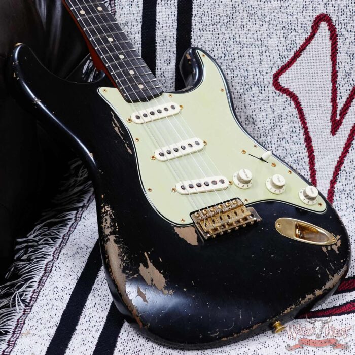 Fender Custom Shop Dale Wilson Masterbuilt 1961 Stratocaster Hand-Wound Pickups Brazilian Rosewood Fretboard Relic Black 7.50 LBS (US Only / No International Shipping) - Image 8