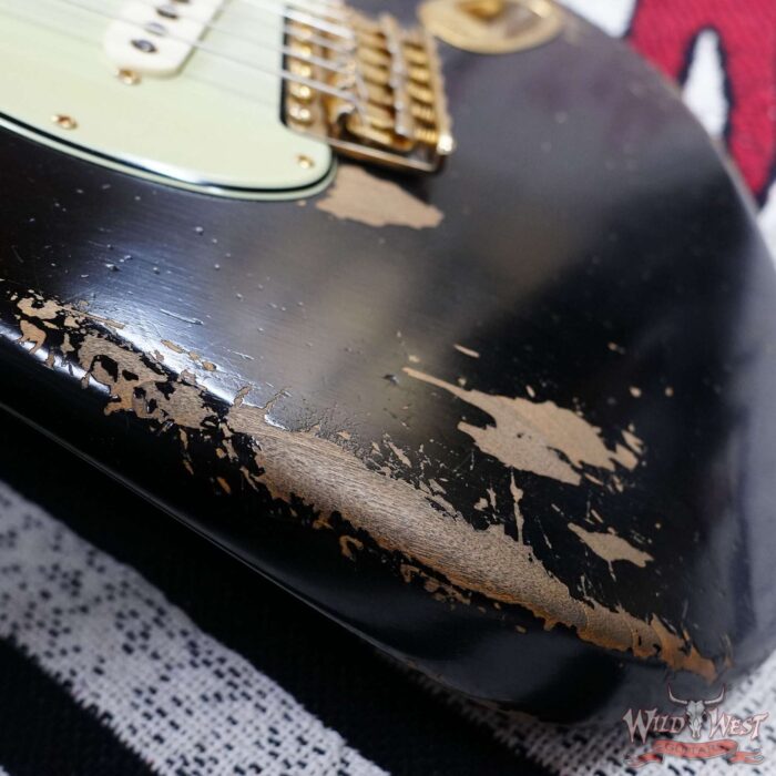 Fender Custom Shop Dale Wilson Masterbuilt 1961 Stratocaster Hand-Wound Pickups Brazilian Rosewood Fretboard Relic Black 7.50 LBS (US Only / No International Shipping) - Image 9