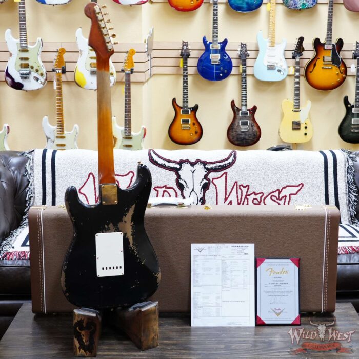 Fender Custom Shop Dale Wilson Masterbuilt 1961 Stratocaster Hand-Wound Pickups Brazilian Rosewood Fretboard Relic Black 7.50 LBS (US Only / No International Shipping) - Image 10