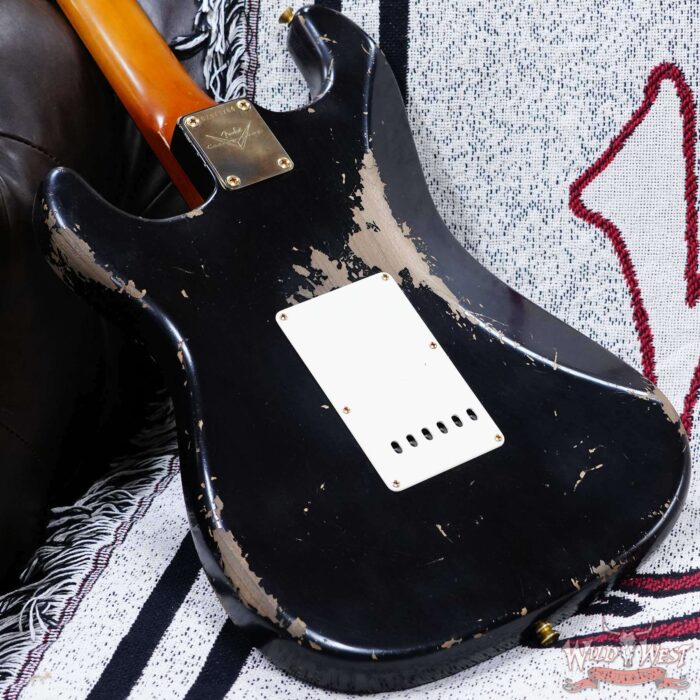 Fender Custom Shop Dale Wilson Masterbuilt 1961 Stratocaster Hand-Wound Pickups Brazilian Rosewood Fretboard Relic Black 7.50 LBS (US Only / No International Shipping) - Image 12