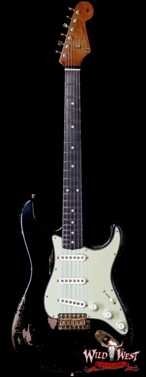Fender Custom Shop Dale Wilson Masterbuilt 1961 Stratocaster Hand-Wound Pickups Brazilian Rosewood Fretboard Relic Black 7.50 LBS (US Only / No International Shipping)
