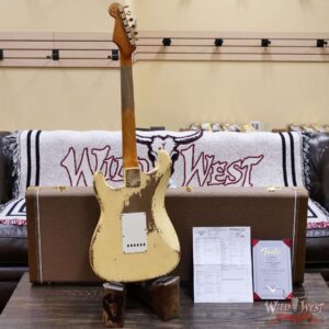 Fender Custom Shop Dale Wilson Masterbuilt 1961 Stratocaster Hand-Wound Pickups Brazilian Rosewood Fingerboard Relic Gold Hardware Vintage White 7.60 LBS (US Only / No International Shipping) - Image 11