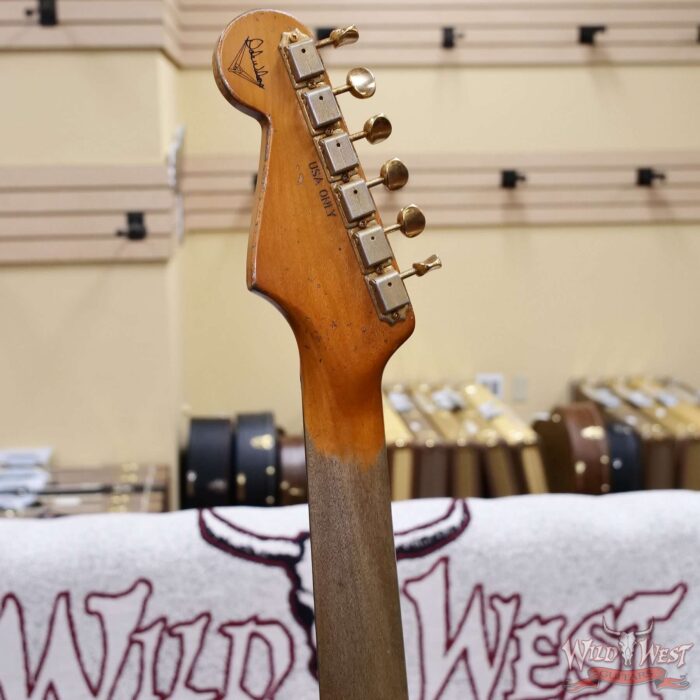 Fender Custom Shop Dale Wilson Masterbuilt 1961 Stratocaster Hand-Wound Pickups Brazilian Rosewood Fingerboard Relic Gold Hardware Vintage White 7.60 LBS (US Only / No International Shipping) - Image 12
