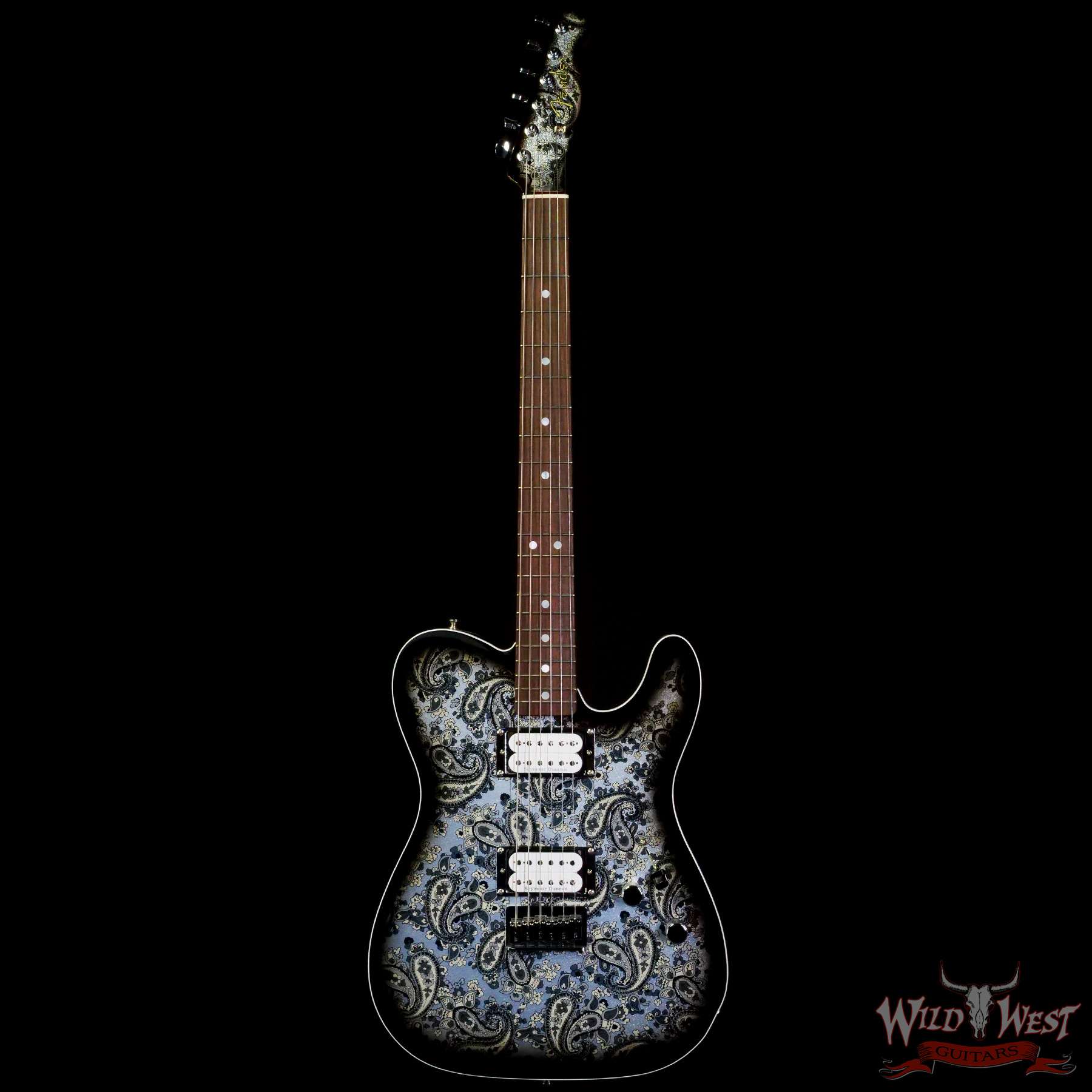 fendercs-mbdw-r128524-c1__wwg.jpg Fender Custom Shop Paul Waller Masterbuilt 1967 Telecaster Custom HH NOS Black Paisley 7.25 LBS - Image 3