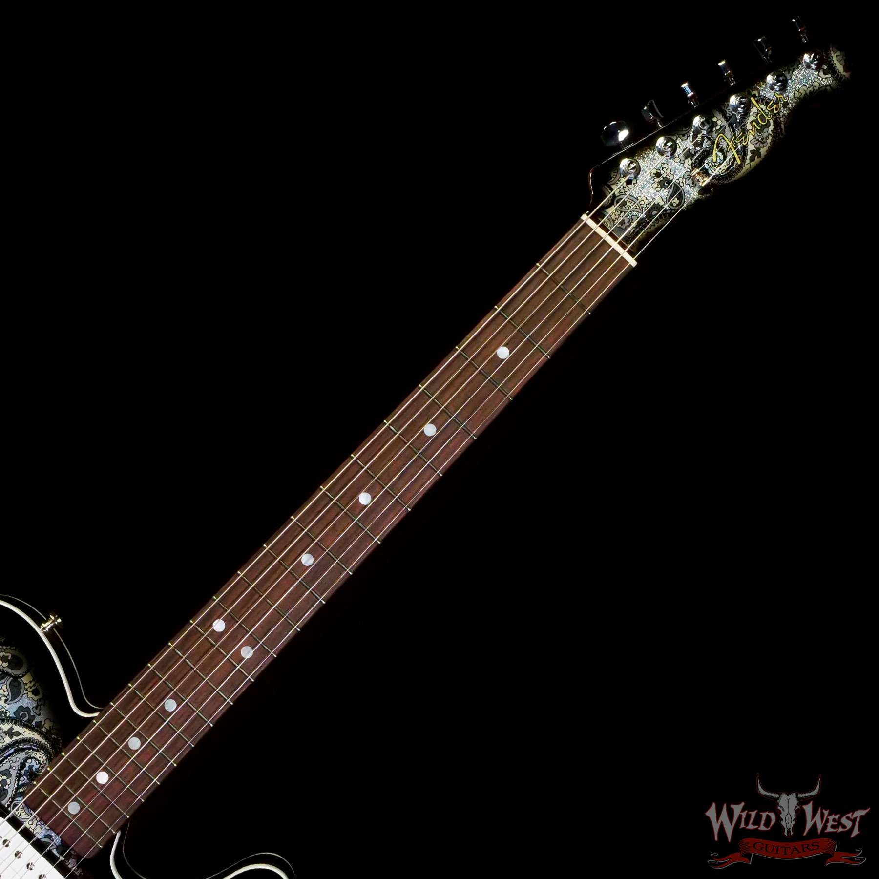 fendercs-mbdw-r128524-c2__wwg.jpg Fender Custom Shop Paul Waller Masterbuilt 1967 Telecaster Custom HH NOS Black Paisley 7.25 LBS - Image 4