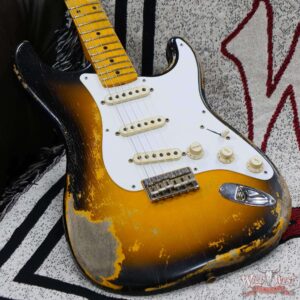 Fender Custom Shop Greg Fessler Masterbuilt 1955 Stratocaster Hardtail H/W Pickups Relic 2 Tone Sunburst 6.70 LBS - Image 8