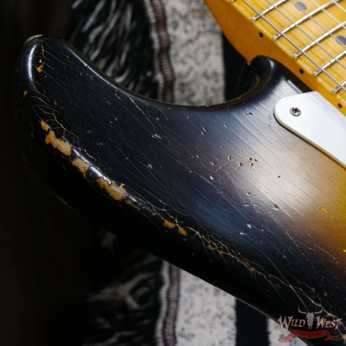 Fender Custom Shop Greg Fessler Masterbuilt 1955 Stratocaster Hardtail H/W Pickups Relic 2 Tone Sunburst 6.70 LBS - Image 9