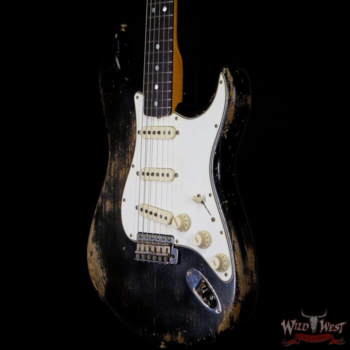 Fender Custom Shop Greg Fessler Maserbuilt 1964 Stratocaster Relic Rosewood Fingerboard Black - Image 2