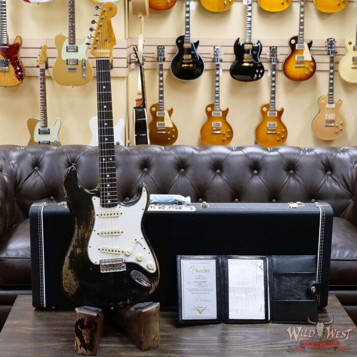 Fender Custom Shop Greg Fessler Maserbuilt 1964 Stratocaster Relic Rosewood Fingerboard Black - Image 8