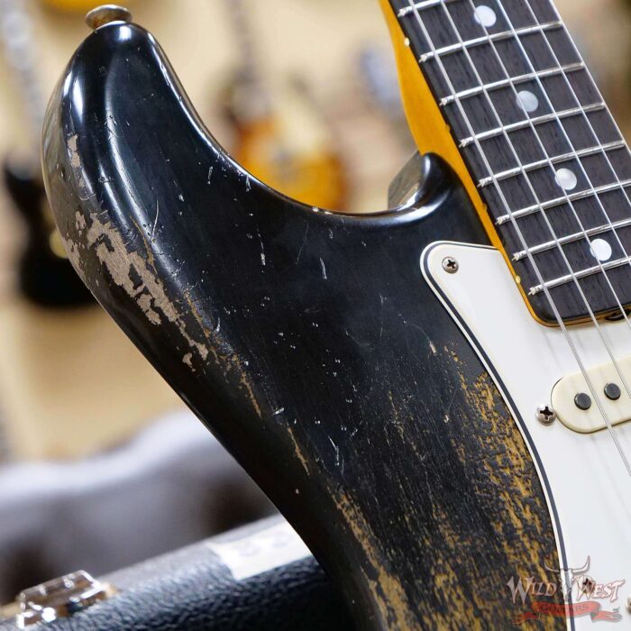 Fender Custom Shop Greg Fessler Maserbuilt 1964 Stratocaster Relic Rosewood Fingerboard Black - Image 9