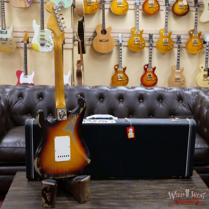 Fender Custom Shop Greg Fessler Maserbuilt 1966 Stratocaster Relic 3 Tone Sunburst Josefina Hand-Wound Pickups - Image 10