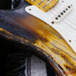 Fender Custom Shop Greg Fessler Masterbuilt 1955 Stratocaster Hardtail H/W Pickups Heavy Relic 2 Tone Sunburst 6.55 LBS - Image 9
