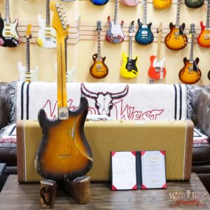 Fender Custom Shop Greg Fessler Masterbuilt 1955 Stratocaster Hardtail H/W Pickups Heavy Relic 2 Tone Sunburst 6.55 LBS - Image 11