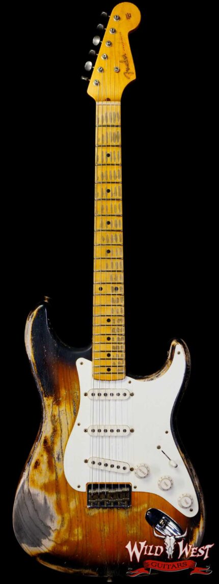 Fender Custom Shop Greg Fessler Masterbuilt 1955 Stratocaster Hardtail H/W Pickups Heavy Relic 2 Tone Sunburst 6.55 LBS