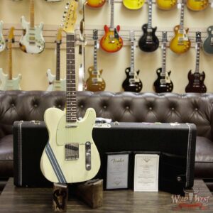 2018 NAMM Fender Custom Shop Masterbuilt Greg Fessler 1963 Telecaster Relic with Blue Stripes Vintage White - Image 11