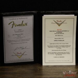 2018 NAMM Fender Custom Shop Masterbuilt Greg Fessler 1963 Telecaster Relic with Blue Stripes Vintage White - Image 15