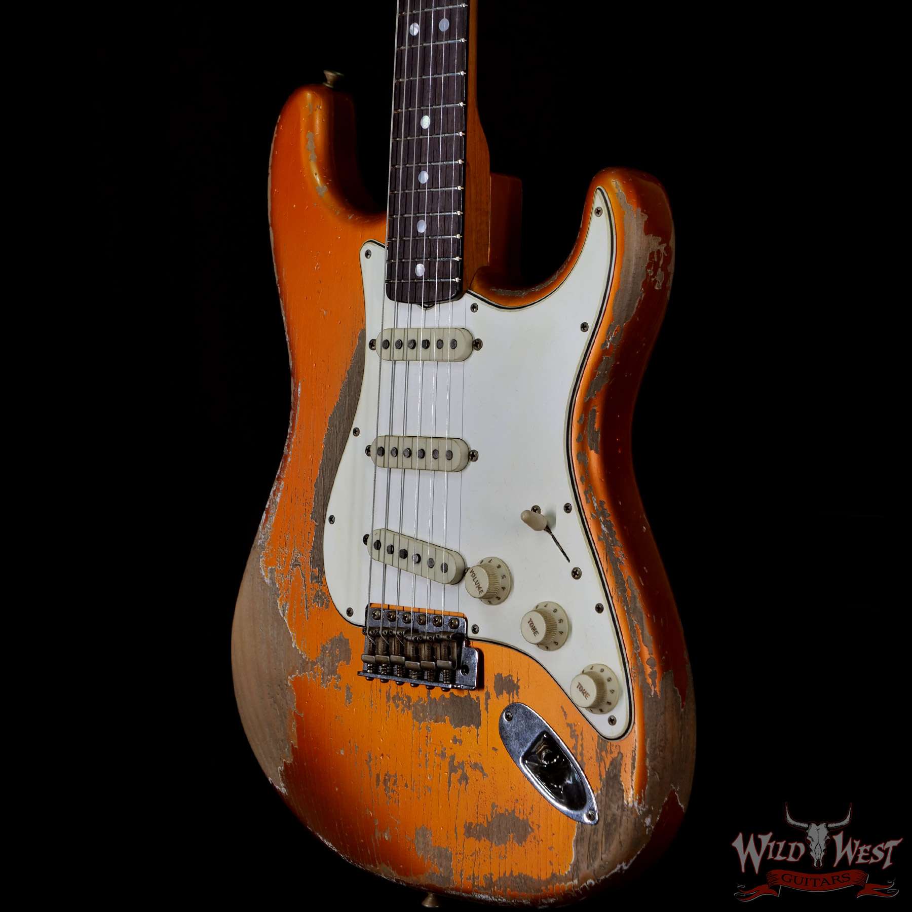 fendercs-mbgf-65strathr-ctg-r111411-br__wwg.jpg Fender Custom Shop Greg Fessler Masterbuilt 1965 Roasted Stratocaster Josefina H/W Pickups Heavy Relic Candy Tangerine - Image 2
