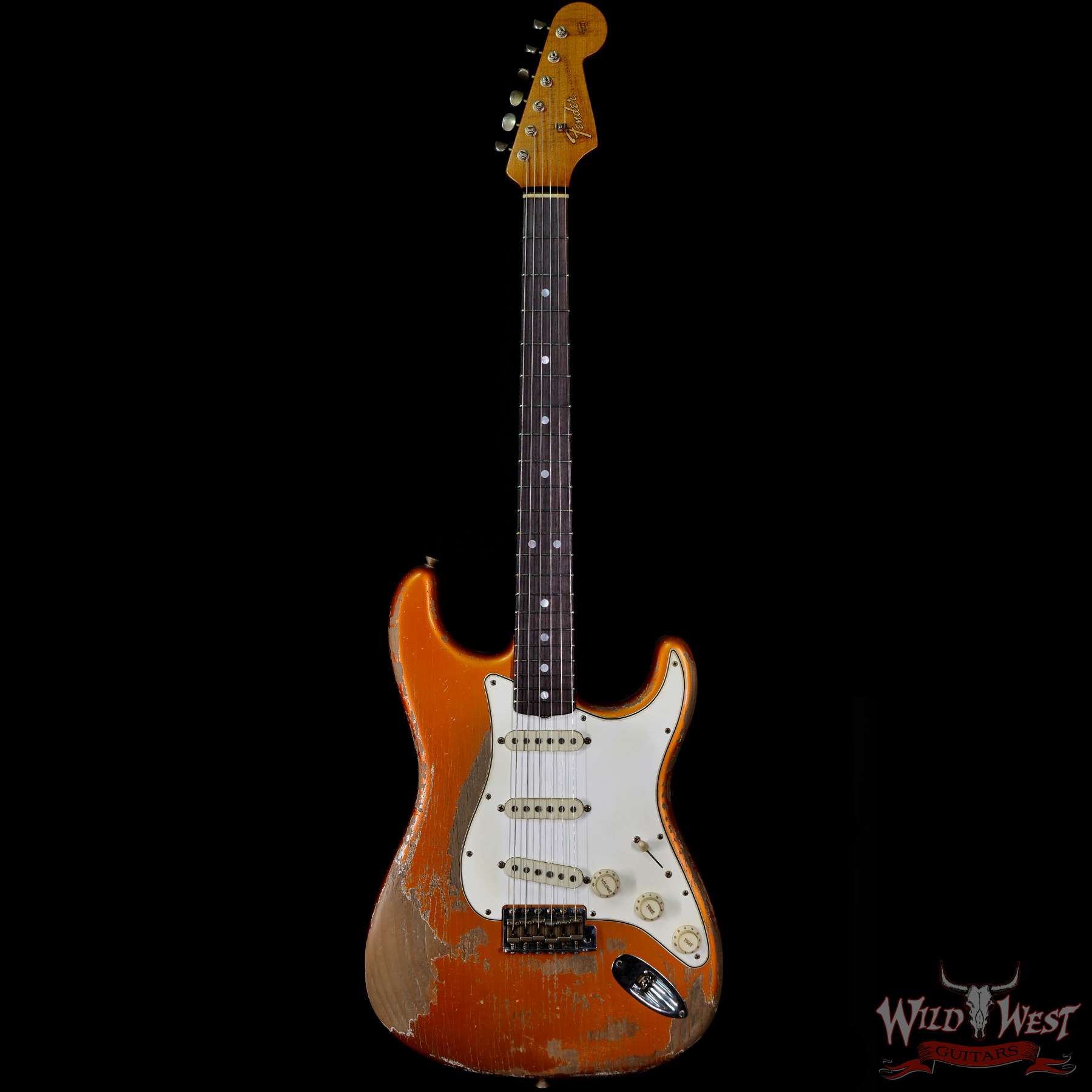 fendercs-mbgf-65strathr-ctg-r111411-c1__wwg.jpg Fender Custom Shop Greg Fessler Masterbuilt 1965 Roasted Stratocaster Josefina H/W Pickups Heavy Relic Candy Tangerine - Image 3