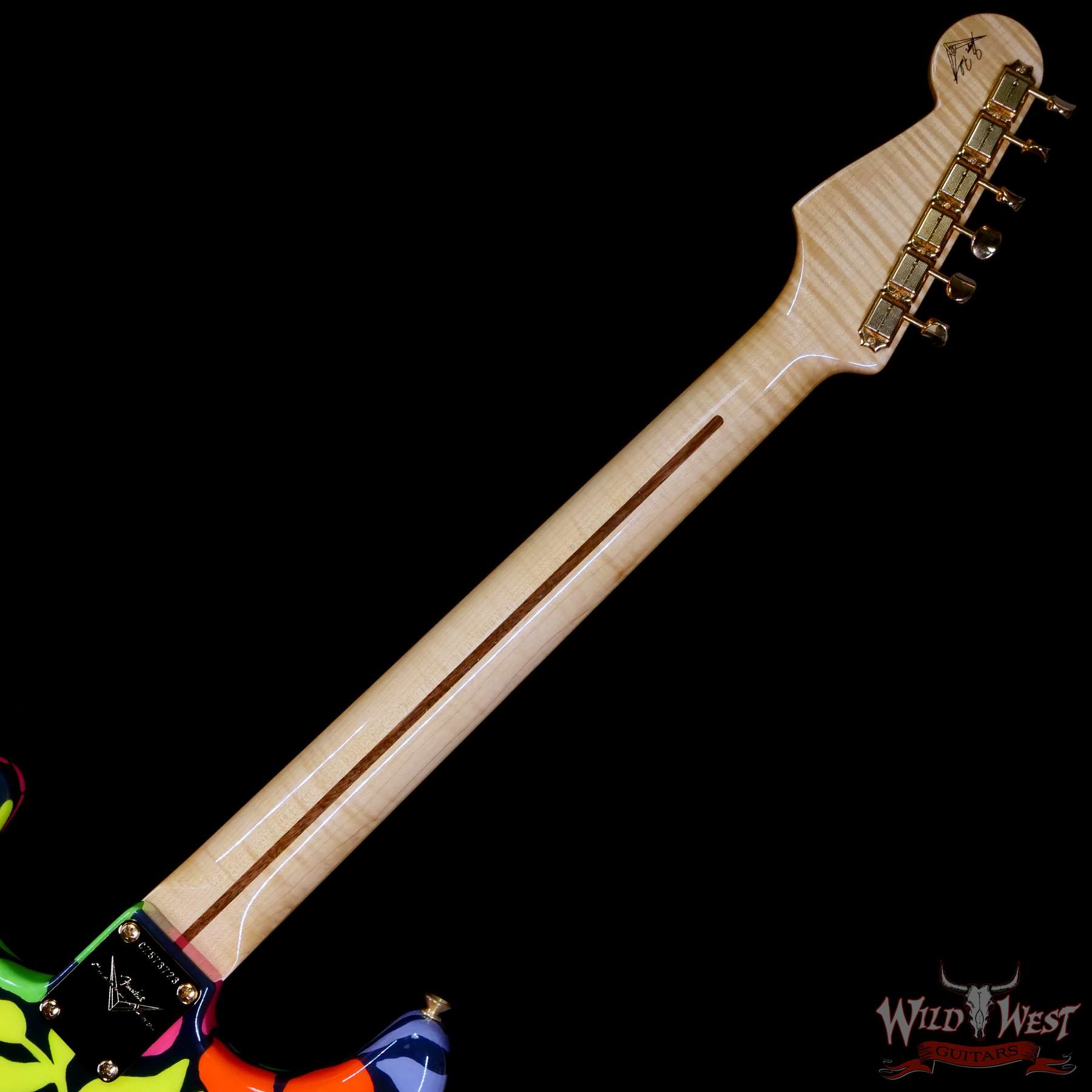 fendercs-mbgf-cz573723-c3__wwg.jpg Fender Custom Shop Greg Fessler Masterbuilt Blacklight 68 Stratocaster Flame Maple Neck Artwork Hand Painted by Madison Roy 7.95 LBS - Image 5