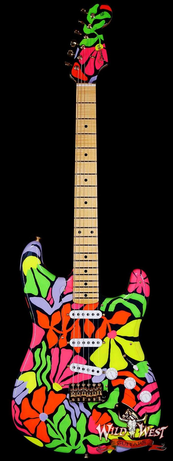 Fender Custom Shop Greg Fessler Masterbuilt Blacklight 68 Stratocaster Flame Maple Neck Artwork Hand Painted by Madison Roy 7.95 LBS - Image 1