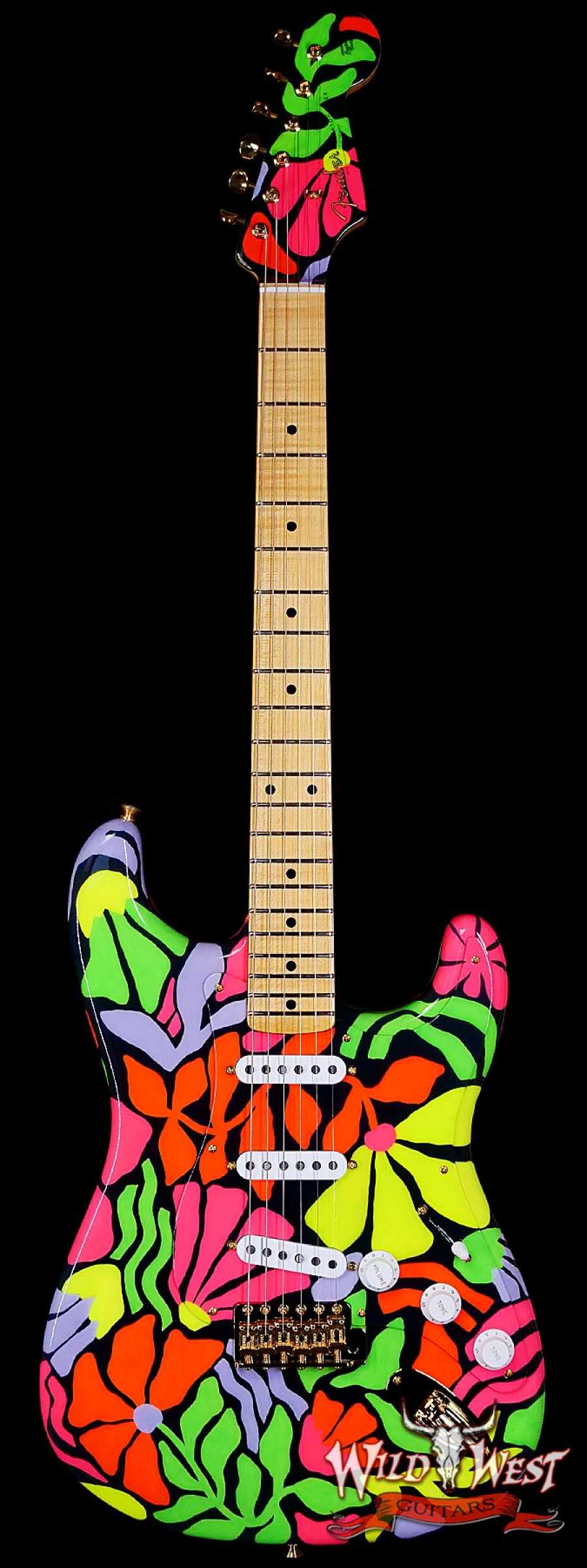 fendercs-mbgf-cz573723-main__wwg_large.jpg Fender Custom Shop Greg Fessler Masterbuilt Blacklight 68 Stratocaster Flame Maple Neck Artwork Hand Painted by Madison Roy 7.95 LBS - Image 1