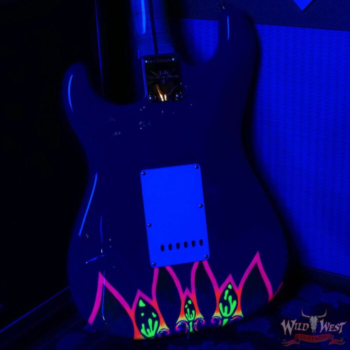 Fender Custom Shop Greg Fessler Masterbuilt Blacklight 68 Stratocaster Artwork Hand Painted by Madison Roy 7.60 LBS - Image 16