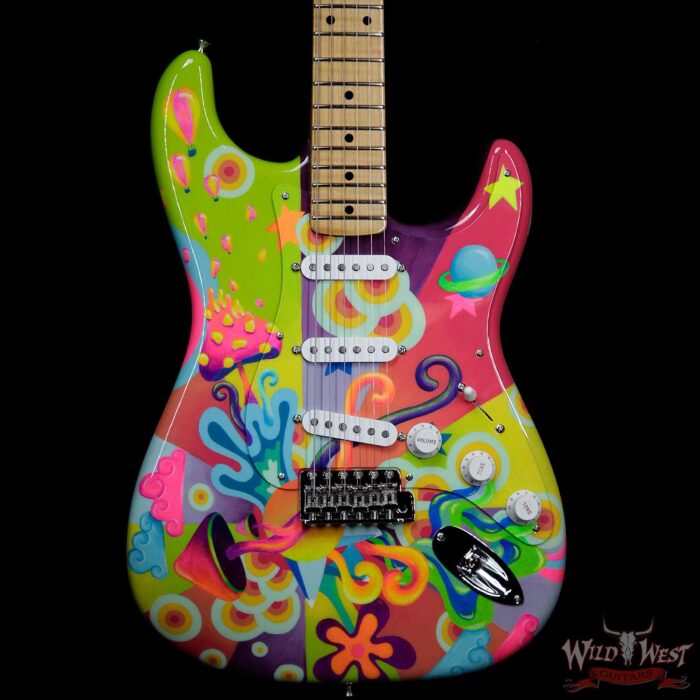 Fender Custom Shop Greg Fessler Masterbuilt Hand Painted Blacklight 68 Stratocaster Artwork by Madison Roy - Image 3
