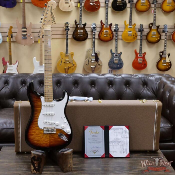 Fender Custom Shop Greg Fessler Masterbuilt 4A Quilt Maple Top Stratocaster NOS 5A Flame Maple Neck 3 Tone Sunburst - Image 6