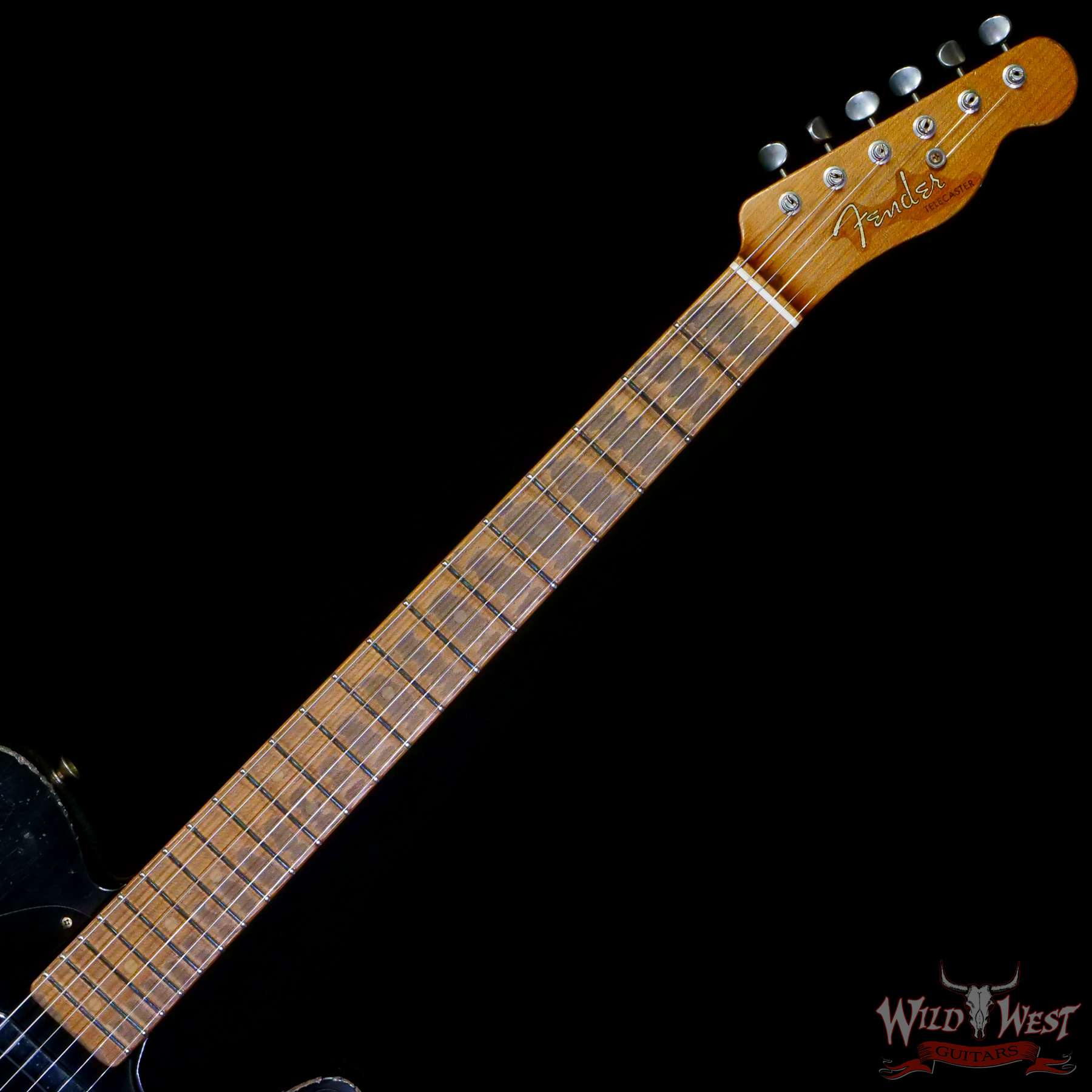 fendercs-mbgf-r128812-c2__wwg.jpg Fender Custom Shop Greg Fessler Masterbuilt 1952 Roasted Ash Telecaster Josefina H/W Pickups Relic Black 6.85 LBS - Image 4