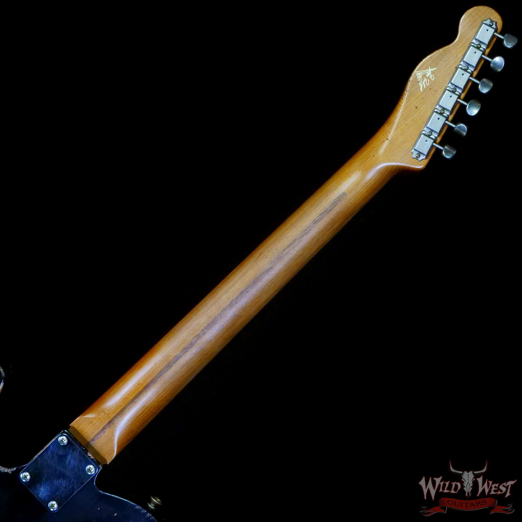fendercs-mbgf-r128812-c3__wwg.jpg Fender Custom Shop Greg Fessler Masterbuilt 1952 Roasted Ash Telecaster Josefina H/W Pickups Relic Black 6.85 LBS - Image 5