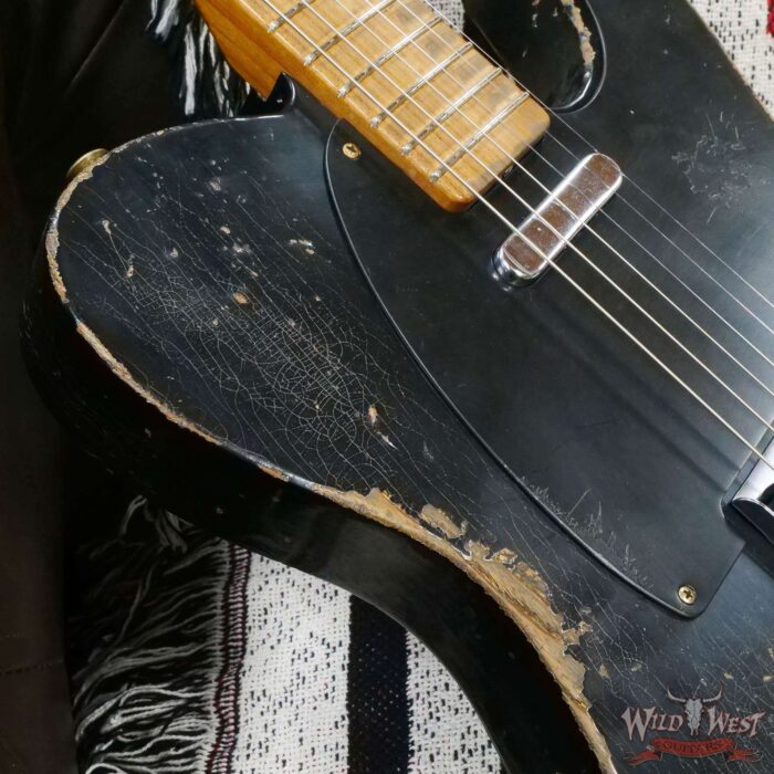 Fender Custom Shop Greg Fessler Masterbuilt 1952 Roasted Ash Telecaster Josefina H/W Pickups Relic Black 6.85 LBS - Image 9