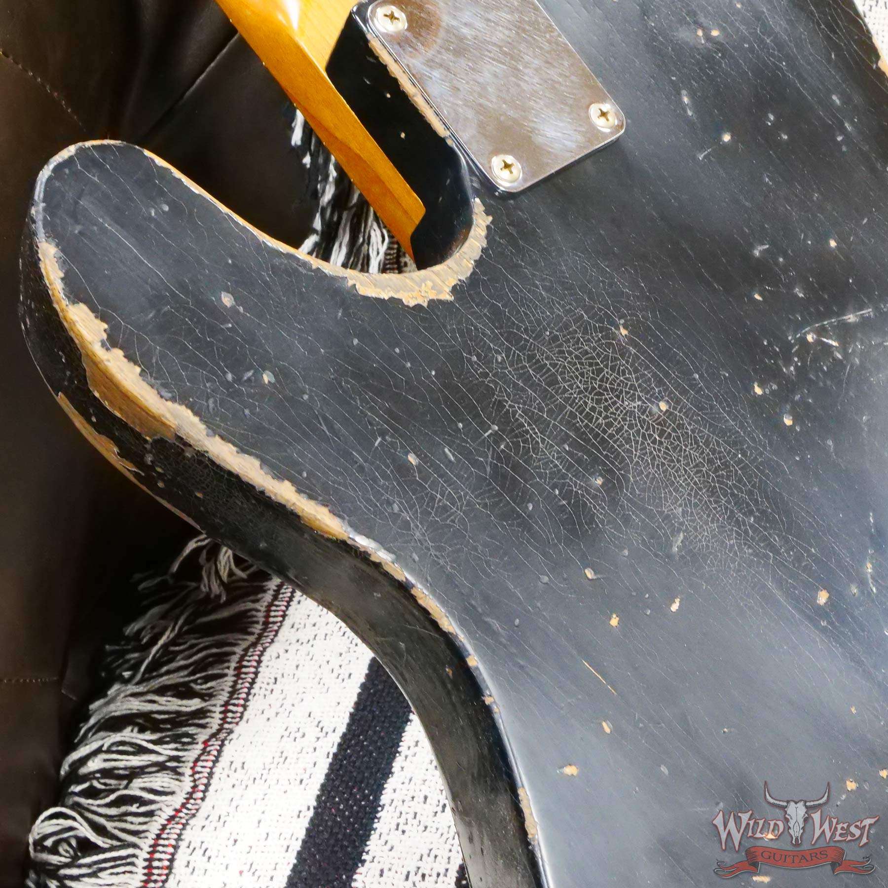 fendercs-mbgf-r128812-d7__wwg.jpg Fender Custom Shop Greg Fessler Masterbuilt 1952 Roasted Ash Telecaster Josefina H/W Pickups Relic Black 6.85 LBS - Image 12