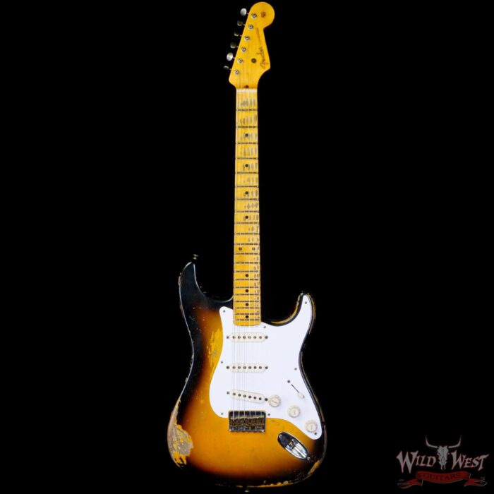 Fender Custom Shop Greg Fessler Masterbuilt 1955 Stratocaster Hardtail H/W Pickups Relic 2 Tone Sunburst 6.90 LBS - Image 3