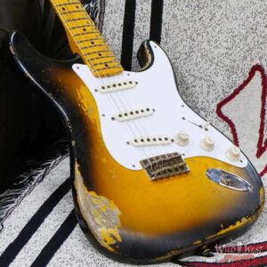 Fender Custom Shop Greg Fessler Masterbuilt 1955 Stratocaster Hardtail H/W Pickups Relic 2 Tone Sunburst 6.90 LBS - Image 8