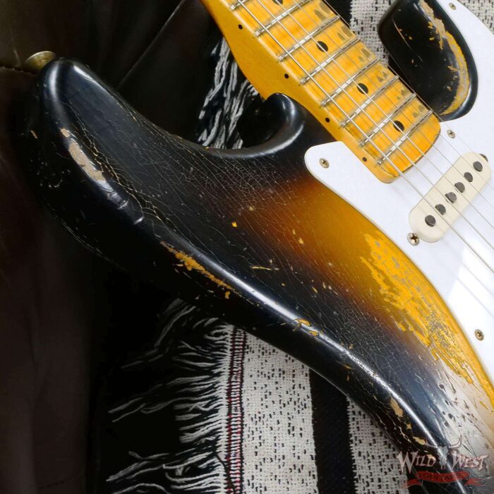 Fender Custom Shop Greg Fessler Masterbuilt 1955 Stratocaster Hardtail H/W Pickups Relic 2 Tone Sunburst 6.90 LBS - Image 9