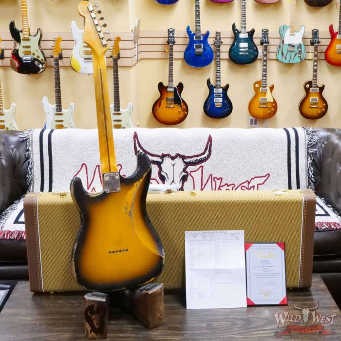 Fender Custom Shop Greg Fessler Masterbuilt 1955 Stratocaster Hardtail H/W Pickups Relic 2 Tone Sunburst 6.90 LBS - Image 10