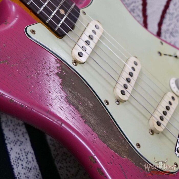 Fender Custom Shop Greg Fessler Masterbuilt 1963 Stratocaster Josefina Hand-Wound Pickups Relic Faded Dakota Red 7.45 LBS - Image 9