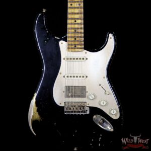Fender Custom Shop Masterbuilt John Cruz 1956 Stratocaster HSS Heavy Relic Black Over HLE Gold 6.85 - Image 3