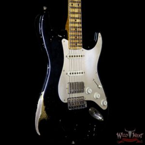 Fender Custom Shop Masterbuilt John Cruz 1956 Stratocaster HSS Heavy Relic Black Over HLE Gold 6.85 - Image 4