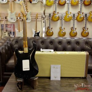 Fender Custom Shop Masterbuilt John Cruz 1956 Stratocaster HSS Heavy Relic Black Over HLE Gold 6.85 - Image 14