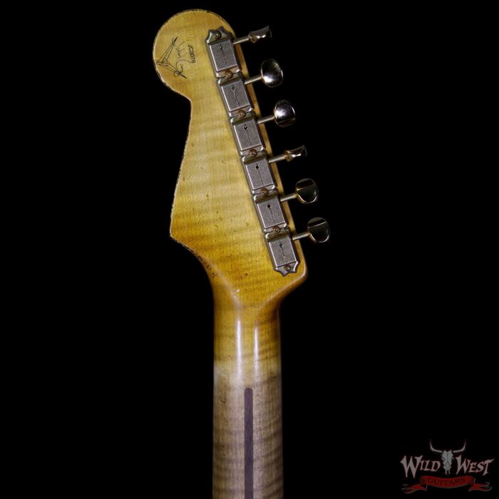 Fender Custom Shop Masterbuilt John Cruz 1956 Stratocaster HSS Heavy Relic Black Over HLE Gold 6.85 - Image 10