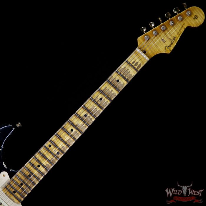 Fender Custom Shop Masterbuilt John Cruz 1956 Stratocaster HSS Heavy Relic Black Over HLE Gold 6.85 - Image 9