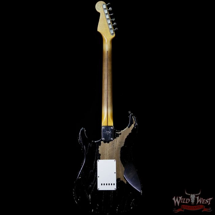 Fender Custom Shop John Cruz Masterbuilt 1957 Stratocaster Ash Heavy Relic Maple Neck Black - Image 5