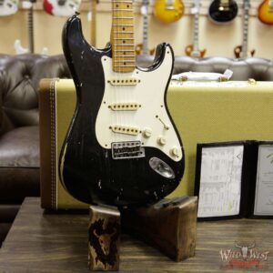 Fender Custom Shop John Cruz Masterbuilt 1957 Stratocaster Ash Heavy Relic Maple Neck Black - Image 12