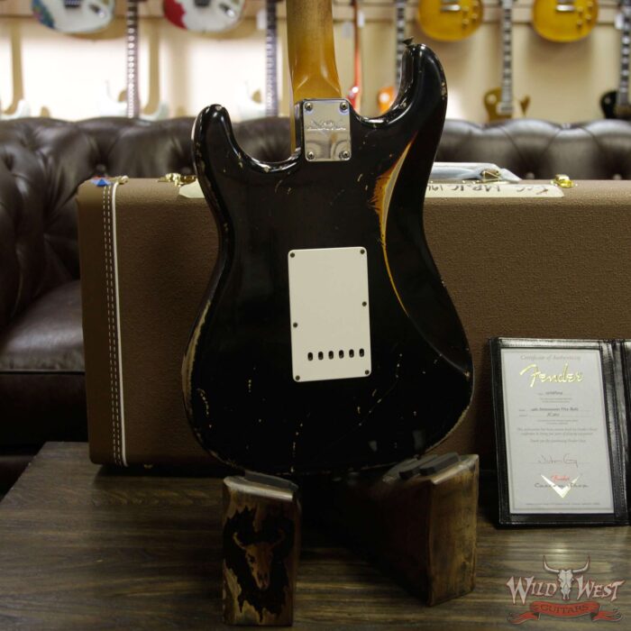 Fender Custom Shop John Cruz Masterbuilt 1961 Stratocaster Heavy Relic AAA Rosewood Slab Board Black / 3 Tone Sunburst - Image 15