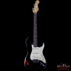 Fender Custom Shop John Cruz Masterbuilt 1961 Stratocaster Heavy Relic AAA Rosewood Slab Board Black / 3 Tone Sunburst - Image 4